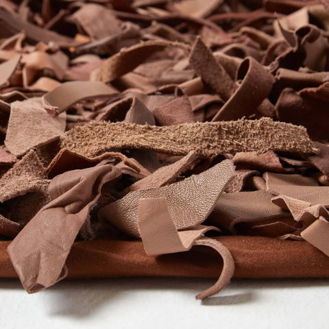 Homescapes Dallas Leather Shaggy Rug