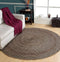 Chakkar Dark Stripe Round Jute Rug