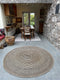 Chakkar Dark Stripe Round Jute Rug