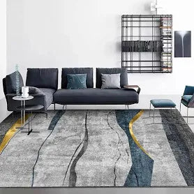 Modern Abstract Rectangle Living Room Area Rug