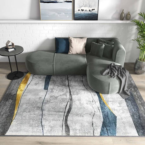 Modern Abstract Rectangle Living Room Area Rug
