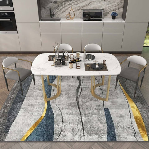 Modern Abstract Rectangle Living Room Area Rug