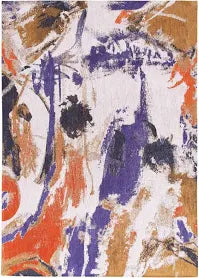 Louis De Poortere Gallery Fresque Purple Game Rug 9342