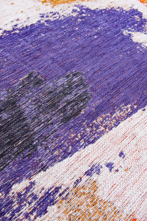 Louis De Poortere Gallery Fresque Purple Game Rug 9342