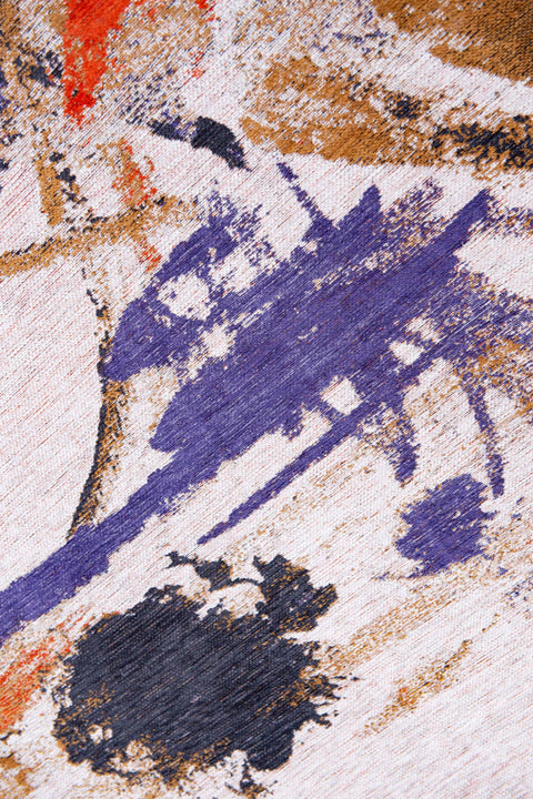 Louis De Poortere Gallery Fresque Purple Game Rug 9342