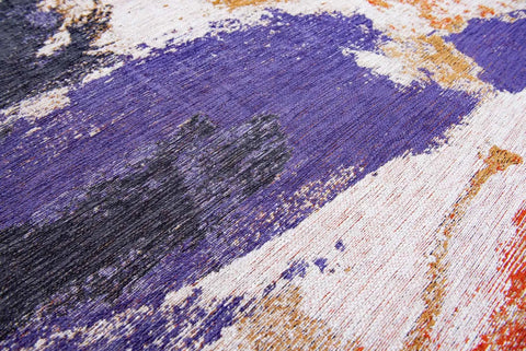 Louis De Poortere Gallery Fresque Purple Game Rug 9342