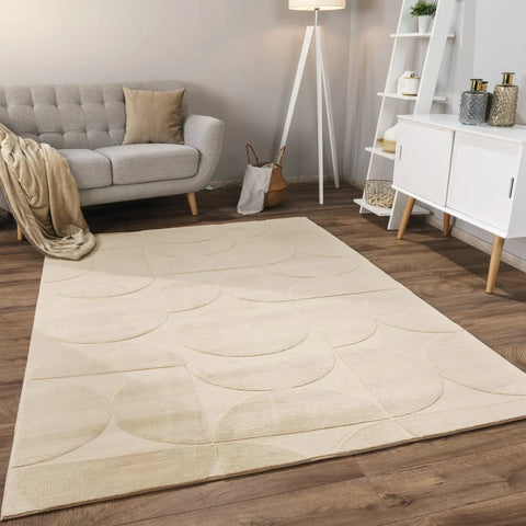 Lelystad Geometric Area Rug Paco Home Colour: Beige, Rug Size: Rectangle 240cm x 340cm