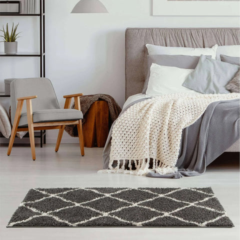 Myshaggy Moroccan Design Rug - Black / 180x270cm
