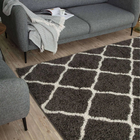 Myshaggy Moroccan Design Rug - Black / 180x270cm