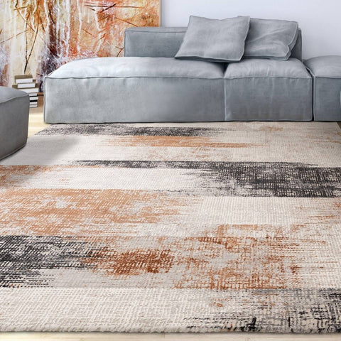 Naken Interiors Kuza Lines Terracotta Rug