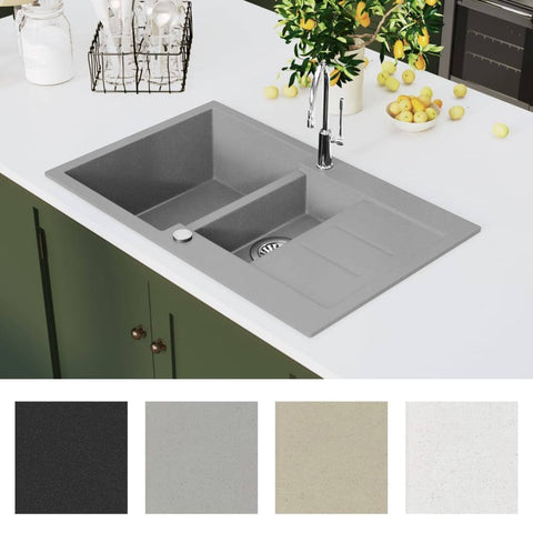 vidaXL Granite Kitchen Sink