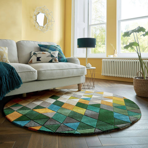 Flair Rugs Illusion Prism Green Multi