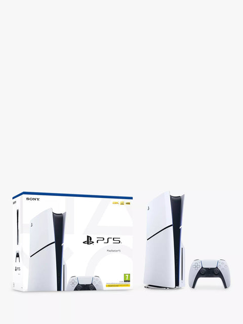 PlayStation 5 (Model Group - Slim) Console with DualSense Controller, White and Astro Bot Bundle