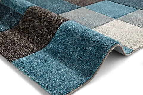 George Oliver Langley Blue/Grey Rectangle Rug