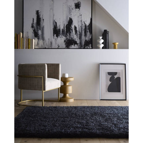 17 Stories Chicago Black Rectangle Rug