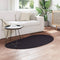 vidaXL Black 80x150 cm Polyester Non-Slip Area Rug