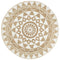 Design Hut Handmade Jute Rug with Dark Brown Print