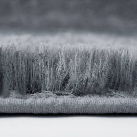 Large Grey Soft Deep Pile Bedroom Shaggy Rugs