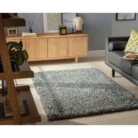 Habitat Cosy Grey Marl Shaggy Rug 170x120cm