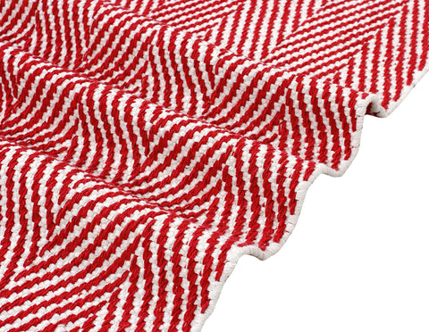 About Home HERRINGBONE Design Cotton Area Rug 4'x6' – EXTRA LARGE Rug Indoor Rug for Living Room