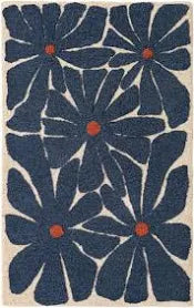 Wool Hand Tufted Wool Blue Area Rug