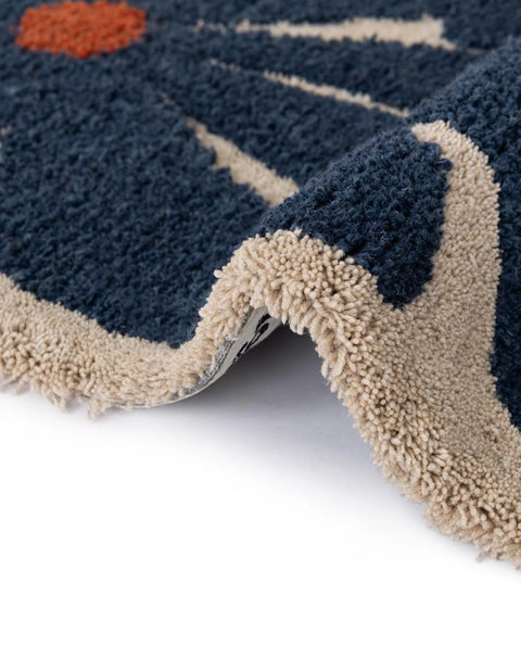 Wool Hand Tufted Wool Blue Area Rug