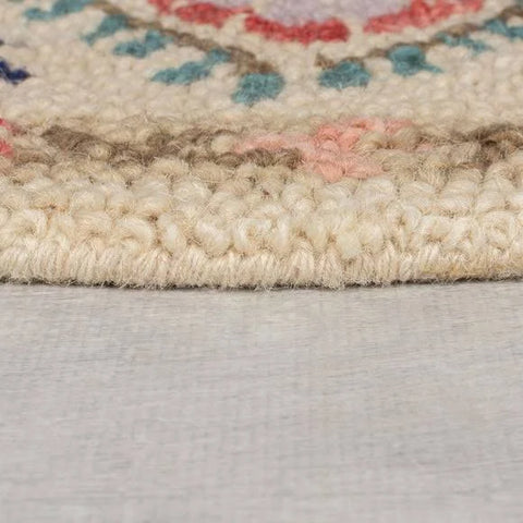 Flair Hani Floral Wool Round Rug