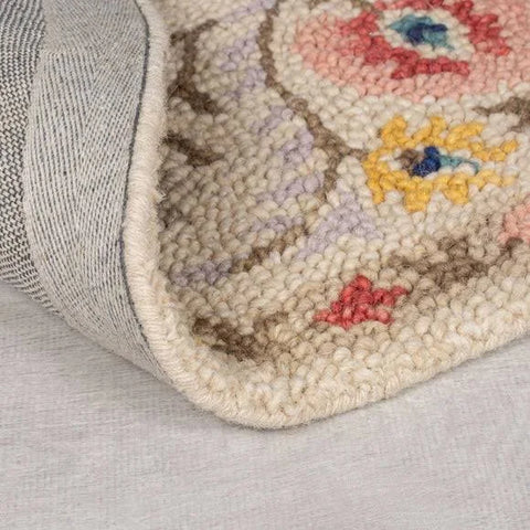 Flair Hani Floral Wool Round Rug