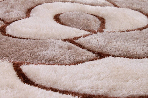 Ultimate Rug 3D Carved Rose Charcoal Shaggy Rug