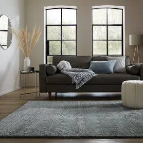 Dunelm Novah Luxury Ribbed Texture Rug Modern
