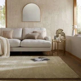 Dunelm Novah Luxury Ribbed Texture Rug Modern