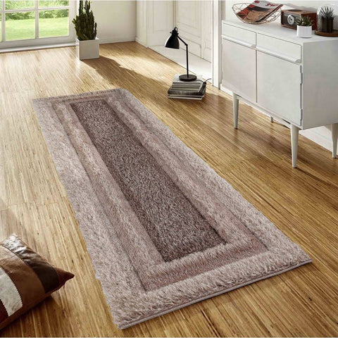 Desire Rugs Modern Soft Bordered Shimmer Shaggy Area Rug