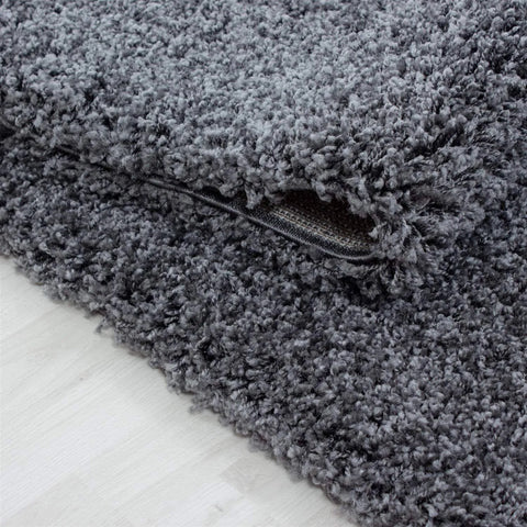 Abaseen Dark Grey Shaggy Rectangular Rug