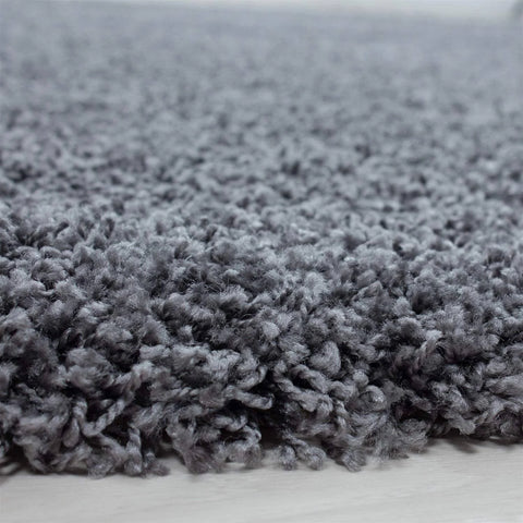 Abaseen Dark Grey Shaggy Rectangular Rug