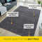Abaseen Dark Grey Shaggy Rectangular Rug