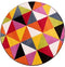 Spectrum Modern Quality Hand Carved Geometric Soft Rainbow Round Carpet Rug