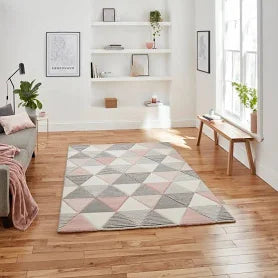 Brooklyn BRK15 Grey / Rose Rug