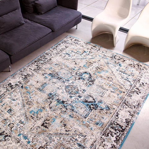 Louis De Poortere Antiquarian Heriz 8708 Golden Horn Beige Rug