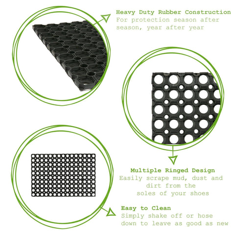 By Nicola Spring Heavy Duty Rubber Door Mat