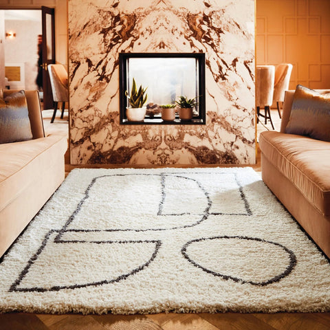 Origins Artisan Picasso White Grey Rug
