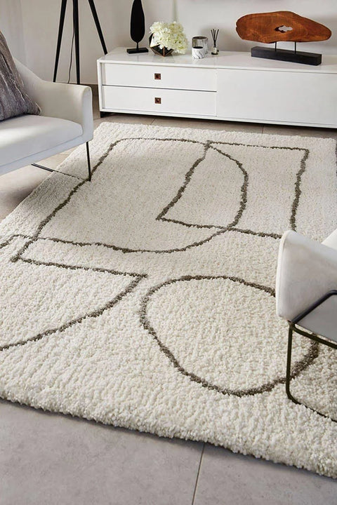 Origins Artisan Picasso White Grey Rug