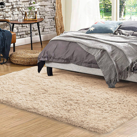 Hafaa Rugs Living Room Area Rugs for Bedroom Non Slip – Modern Super Soft Fluffy Shaggy Thick Pile Non-Shedding Rug – Plush Carpet