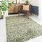 The Rug House Super Soft Green Grey Mottled Shaggy Area Rug