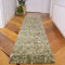 The Rug House Super Soft Green Grey Mottled Shaggy Area Rug
