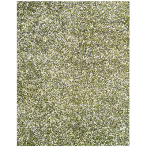 The Rug House Super Soft Green Grey Mottled Shaggy Area Rug
