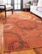 155cm x 245cm Harvest Orange Abstract
