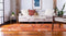 155cm x 245cm Harvest Orange Abstract