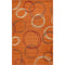155cm x 245cm Harvest Orange Abstract