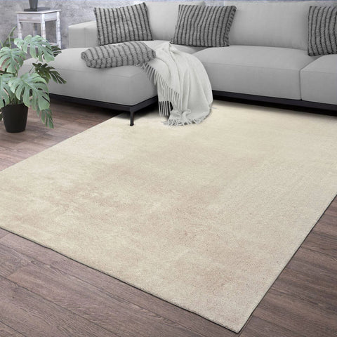 TT Home Short Pile Monochrome Modern Design Washable Rug