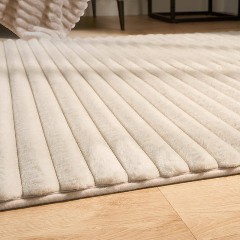 OHS Ribbed Faux Fur Rug